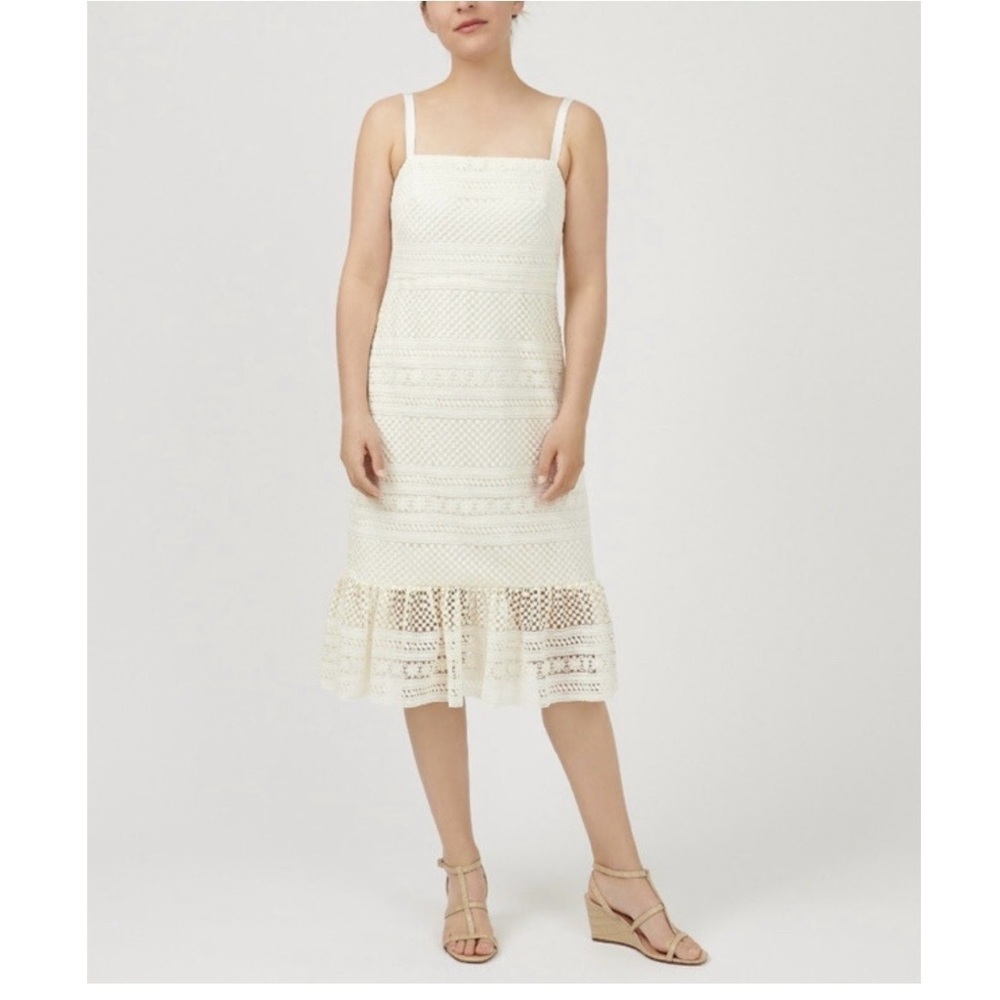 J. Crew Cream Lace Midi Dress size 4